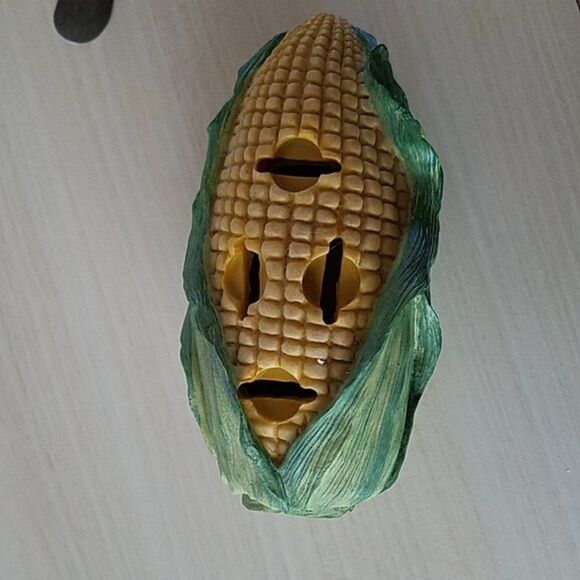 Vintage Corn Cob Butter Knifes and Holder - Picture 4 of 8